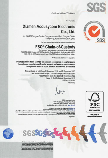Products are under the standard request of FSC